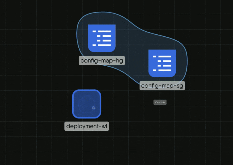 A wallet badge showing attached items on the host component